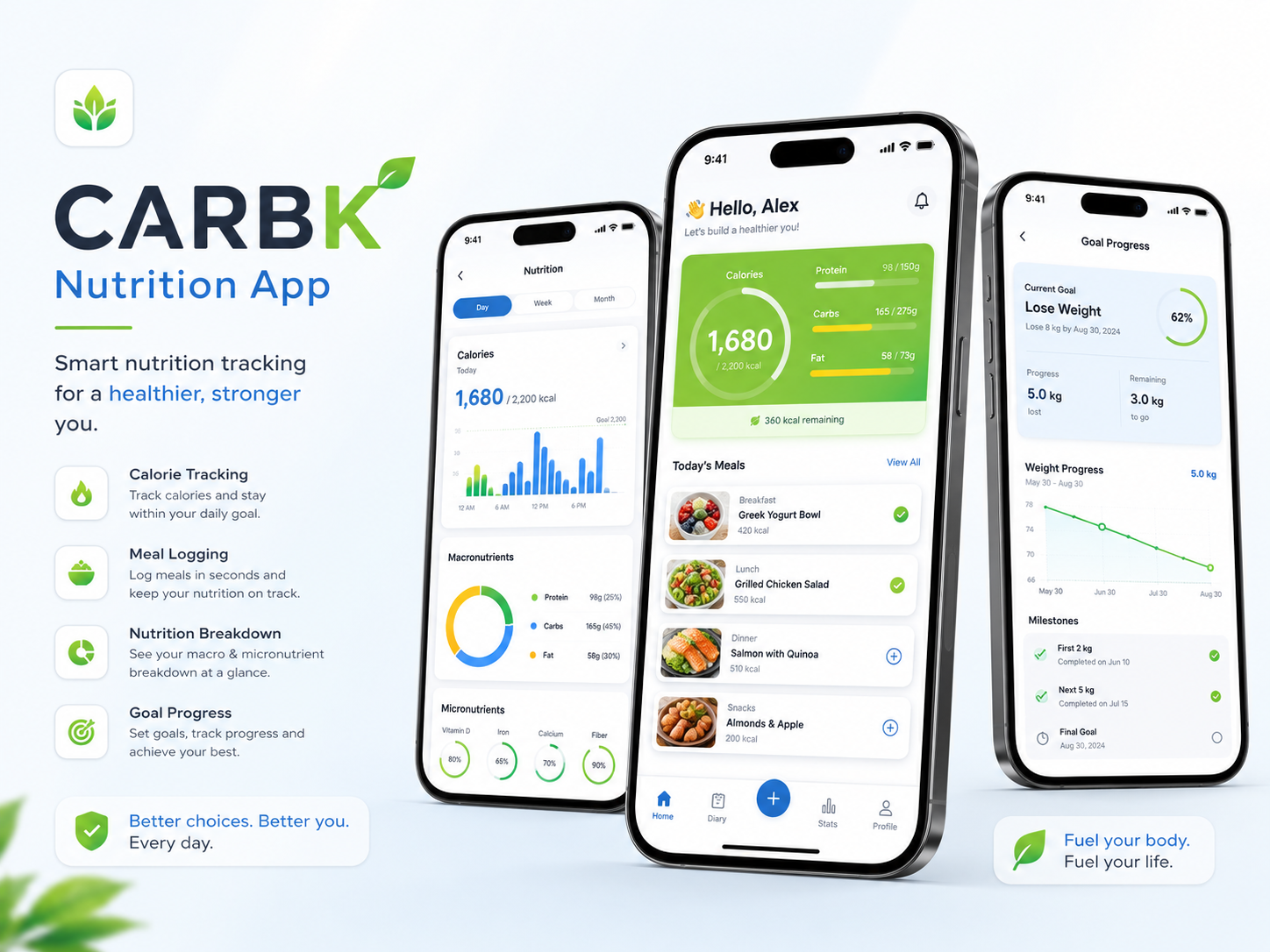 CARBK Nutrition App