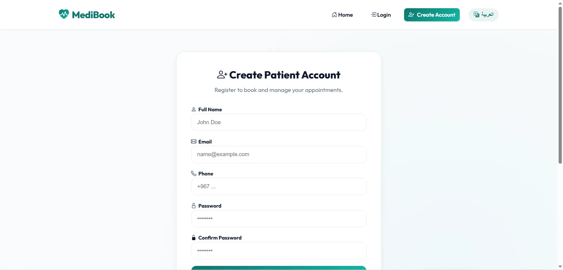 MediBook Healthcare Appointment System